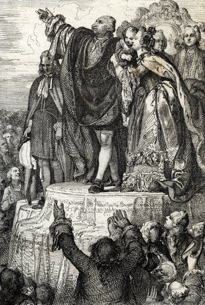 Celebration of the First National Federation on 14 July 1790 on the Altar of the Fatherland in Champs-de-Mars by Peter Johann Nepomuck Geiger