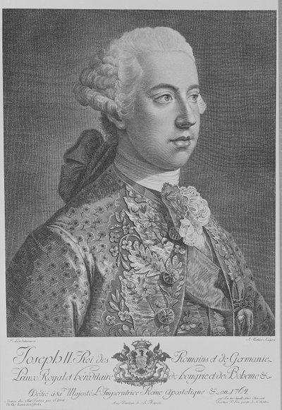 Joseph II, Holy Roman Emperor, engraved by Anton Tischler by Peter Lion