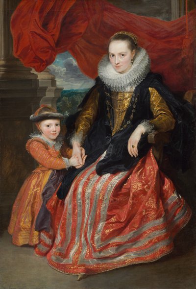 Susanna Fourment and Her Daughter by Peter P. & Dyck Anthony Van (1599-1641) Rubens