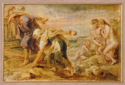 Deucalion and Pyrrha, Creators of Humanity After the First Flood by Peter Paul Rubens