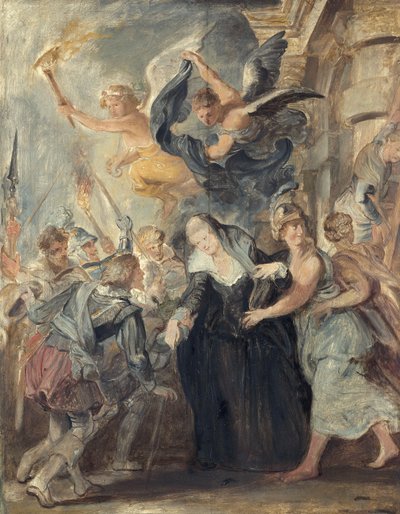 The Flight from Blois (Sketch for the Medici Cycle) by Peter Paul Rubens
