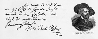 Handwriting and Signature of Rubens from a Letter in Italian on the Defeat of the English Navy at the Siege of La Rochelle, Written from Antwerp by Peter Paul Rubens