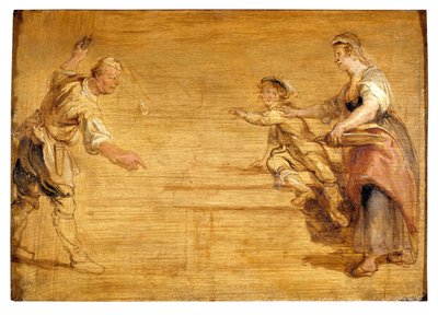 Kitchen Maid, Butcher and Boy around a Table by Peter Paul Rubens