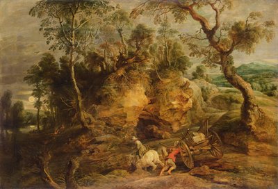 Landscape with Stone Carriers by Peter Paul Rubens