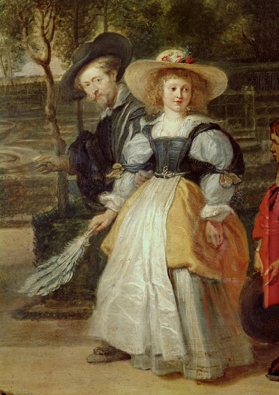 Rubens and his second wife Helene Fourment in the garden by Peter Paul Rubens