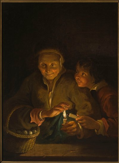 Old Woman and Boy with a Candle by Peter Paul Rubens