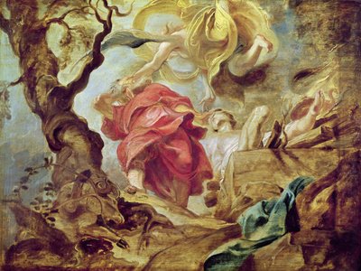 The Sacrifice of Isaac, Sketch for Section of Ceiling in the Jesuit Church, Antwerp by Peter Paul Rubens