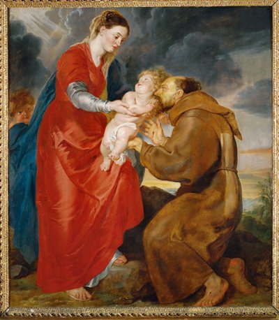 The Virgin presents the infant Jesus to Saint Francis by Peter Paul Rubens