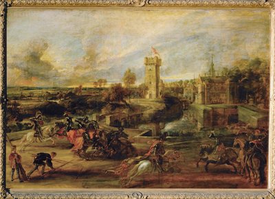 Tournament near the moat of the Castle of Steen by Peter Paul Rubens