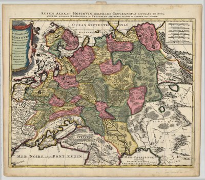 1685 Moscovia by Peter Schenk the Elder