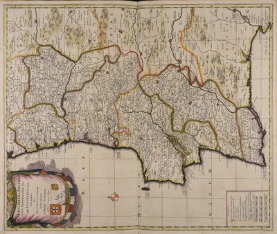 Crown of Portugal and Algarve, Formerly Part of Old Hispania, Now Divided into Provinces and Dioceses by Peter Schenk the Elder