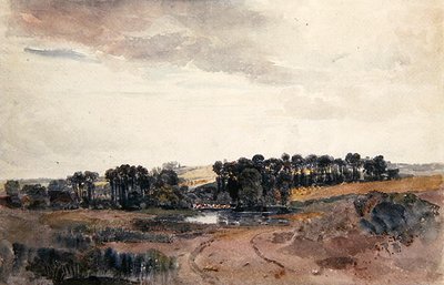 Landscape with Trees and Cattle by a Pool by Peter de Wint