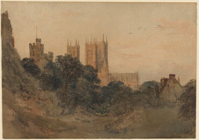 Lincoln Cathedral from the Castle Moat by Peter de Wint