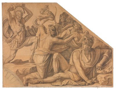 Aphrodite Protects Paris Against Menelaus by Peter von Cornelius