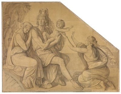 The Farewell of Hector and Andromache. Cartoon for the Ceiling Paintings of the Munich Glyptothek by Peter von Cornelius