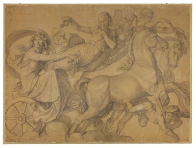 The Morning (The Chariot of Eos). Cartoon for the Ceiling Paintings of the Munich Glyptothek by Peter von Cornelius