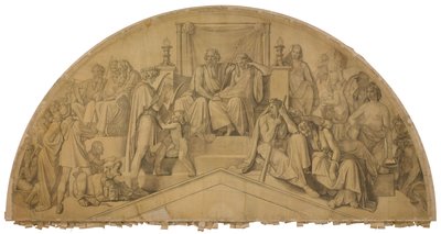 Orpheus in the Underworld, Arch Field. Cartoon for the Ceiling Paintings of the Munich Glyptothek by Peter von Cornelius