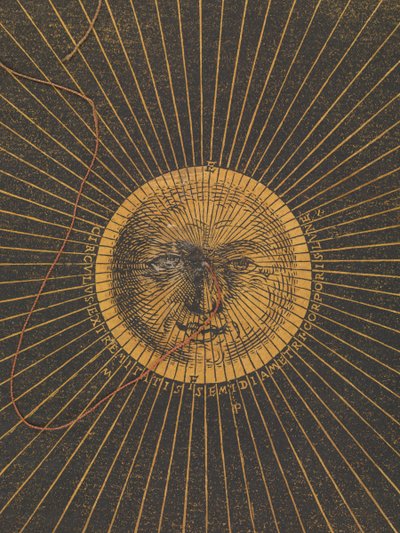 Volvelle giving the rules for predicting solar and lunar eclipses by Petrus Apianus