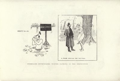 Unchilled Enthusiasm, Winter Bathing in the Serpentine by Phil May