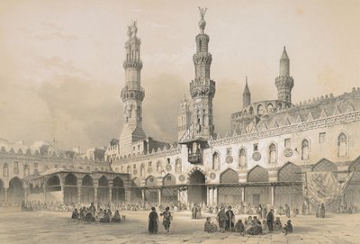 Courtyard of the Al Ahzar Mosque by Philibert Joseph Girault de Prangey