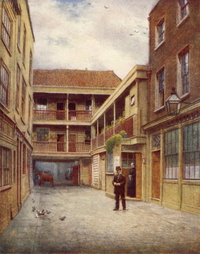 Yard of Old Bell Inn, Holborn, from South, 1897 by Philip Norman