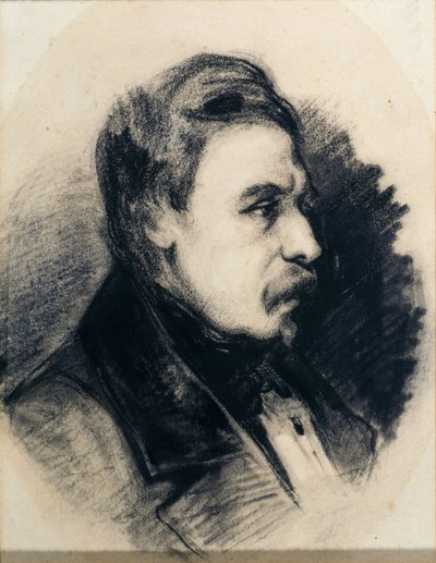 Profile Portrait of Godefroy Cavaignac by Philippe Auguste Jeanron