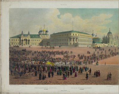 Nicholas Palace in the Moscow Kremlin from a Panoramic View of Moscow by Philippe Benoist