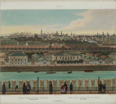 View of Zamoskvorechye from the Kremlin Wall from a Panoramic View of Moscow in 10 Parts by Philippe Benoist