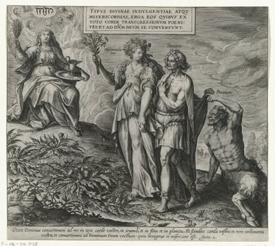 Allegory of Penance and Repentance (Penance and Repentance in the Old and New Testament) by Philips Galle (attributed to workshop of)