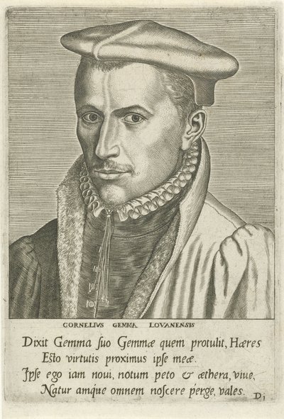 Portrait of Cornelius Gemma by Philips Galle