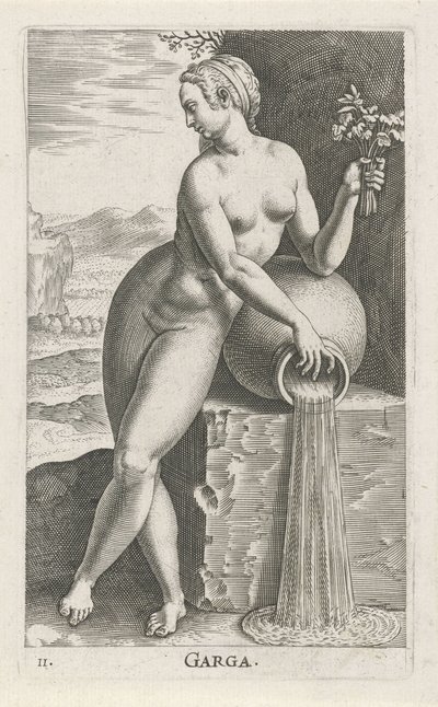 Water Nymph Garga by Philips Galle