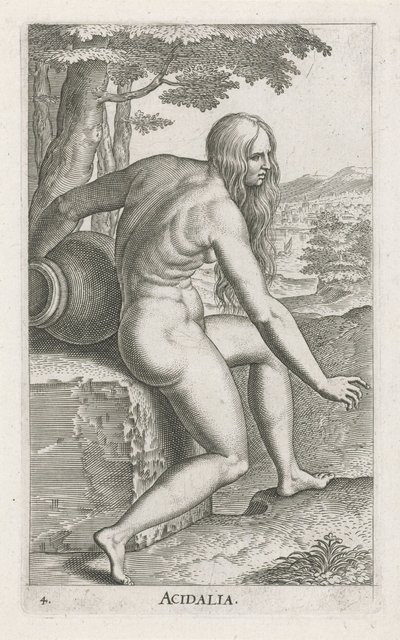 Water Nymph Venus Acidalia (Stream and Water Nymphs) by Philips Galle