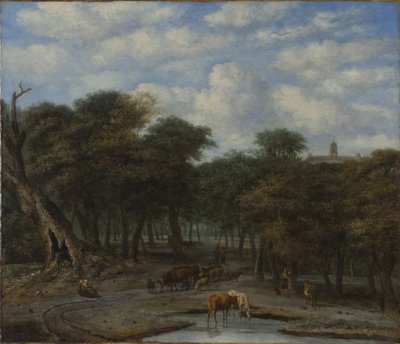 Forest Clearing with Cattle by Philips Koninck