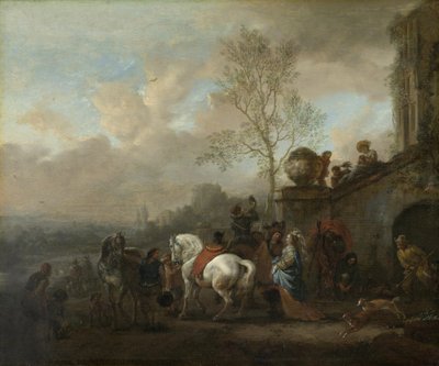 Departure for the Hunt by Philips Wouwerman