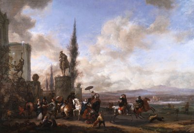 Departure for the Hunt by Philips Wouwerman