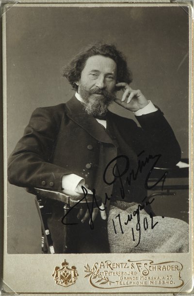 Portrait of Ilya Repin by Photo studio H. Rentz and F.