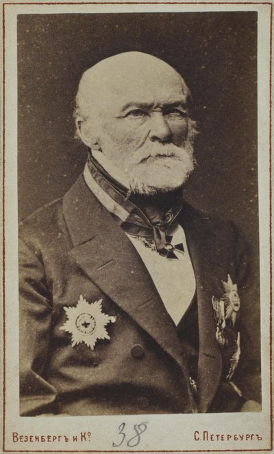 Portrait of Nikolay Ivanovich Pirogov by Photo studio Wesenberg