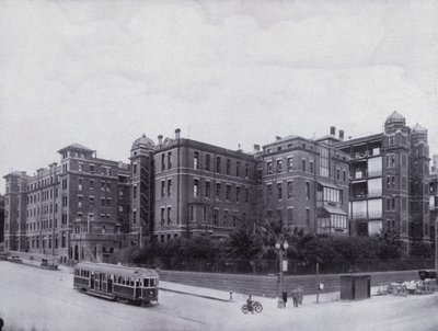 Melbourne Hospital, from the intersection of Swanston and Lonsdale Streets by Photographer Australian