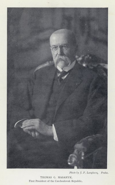 Czechoslovakia: Thomas G Masaryk, First President of the Czechoslovak Republic by Photographer Czech