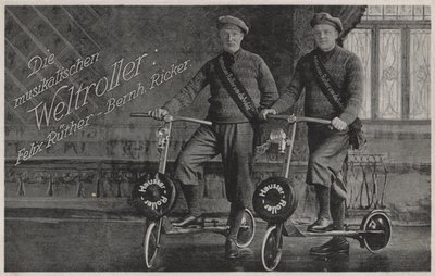 Felix Ruether and Bernhard Ricker, musical scooter riders by Photographer German