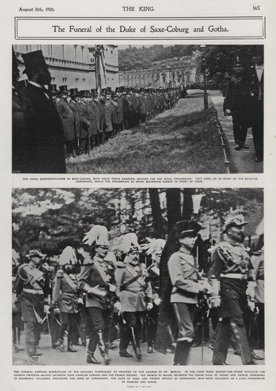 Funeral of Alfred, Duke of Saxe-Coburg and Gotha, second son of Queen Victoria and Prince Albert, Coburg, Germany by Photographer German