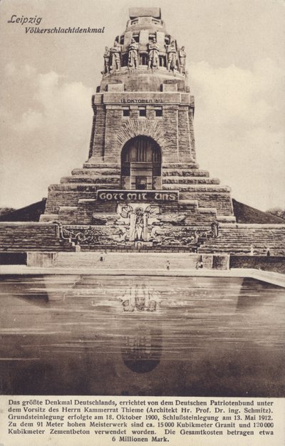 Monument to the Battle of the Nations (1813), Leipzig, Germany by Photographer German