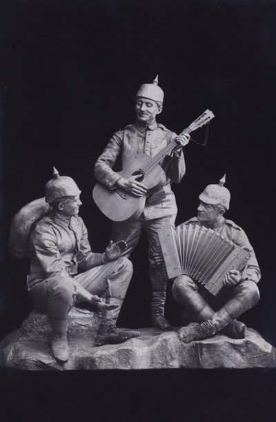 Sculpture Depicting a Group of First World War German Soldiers Playing Music by Photographer German