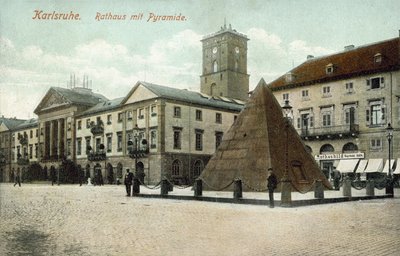 Town Hall and Pyramid, Karlsruhe, Germany by Photographer German