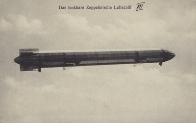 Zeppelin LZ III in flight by Photographer German