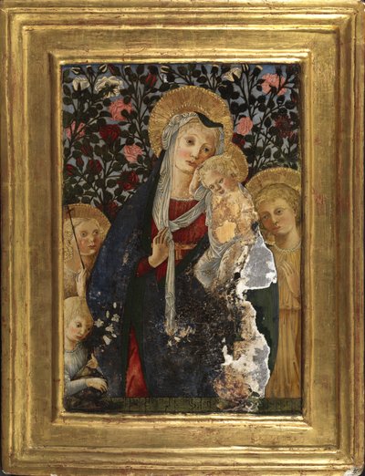 Virgin and Child with the Infant Saint John, Saint Elizabeth and a Child with a Vase of Lilies by Pier Francesco Fiorentino