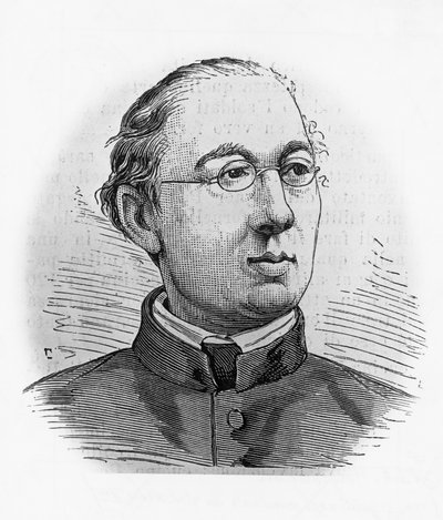 Portrait of Joseph Hergenroether, German historian and cardinal, and first Cardinal-Prefect of Vatican Archives, engraving by Blaise Nicolas Le Sueur