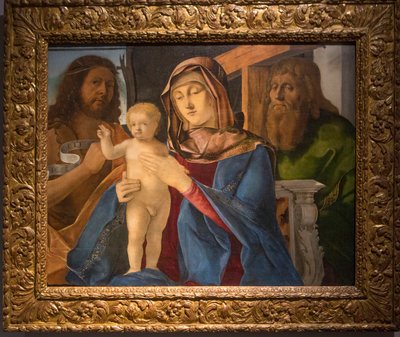Madonna with Child and St John the Baptist and St Andrew by Pier Maria Pennacchi