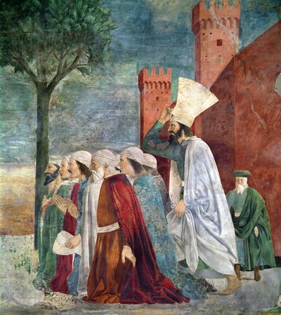 Heraclius Restores the Cross to Jerusalem, from the Legend of the True Cross cycle (detail) by Piero della Francesca