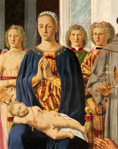 Madonna and Child Surrounded by Angels (detail) by Piero della Francesca